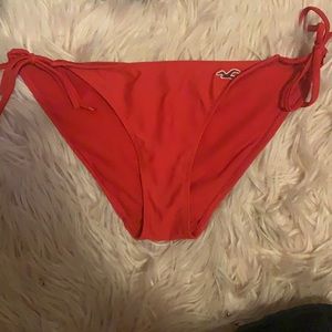 red hollister bikini bottoms. size small.